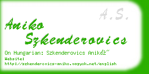 aniko szkenderovics business card